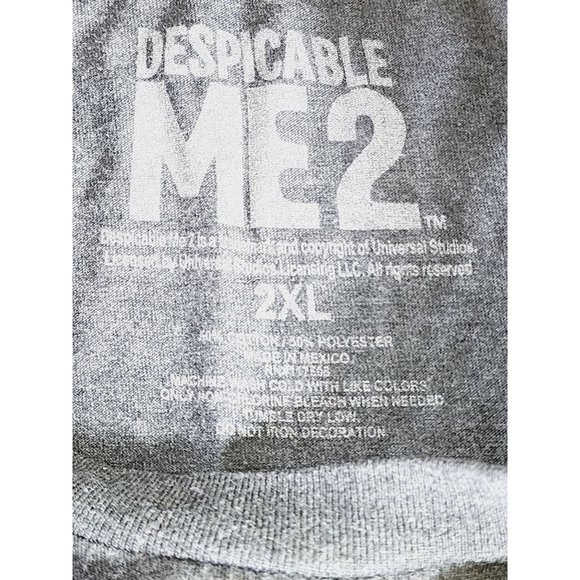 Despicable Me 2 Graphic 2XL Crew Neck Gray T-Shirt - Picture 4 of 11